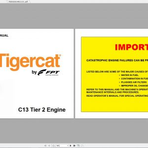 Tigercat FPT C13 T4f ENGINE Operator Service Repair Manual 3