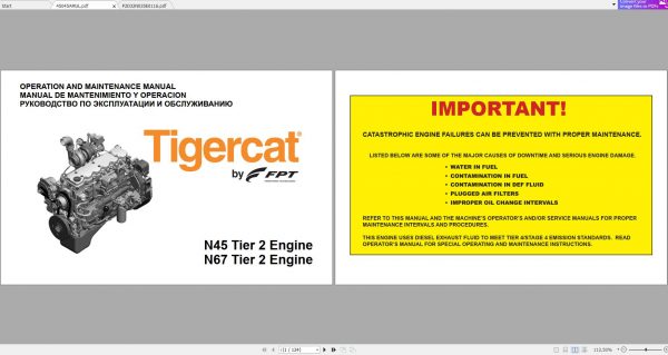 Tigercat FPT N67 Tier 2 ENGINE Operator Service Repair Manual 3