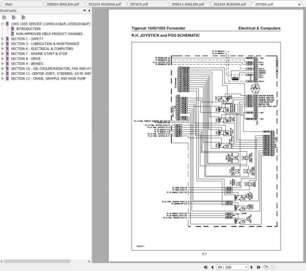 Tigercat Forwarder 1055 10550101 10550300 Operator Service Manual 3