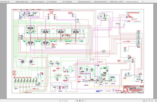 Tigercat Harvester H822D LH822D 82233251 82284000 Operators Manual Schematic 3