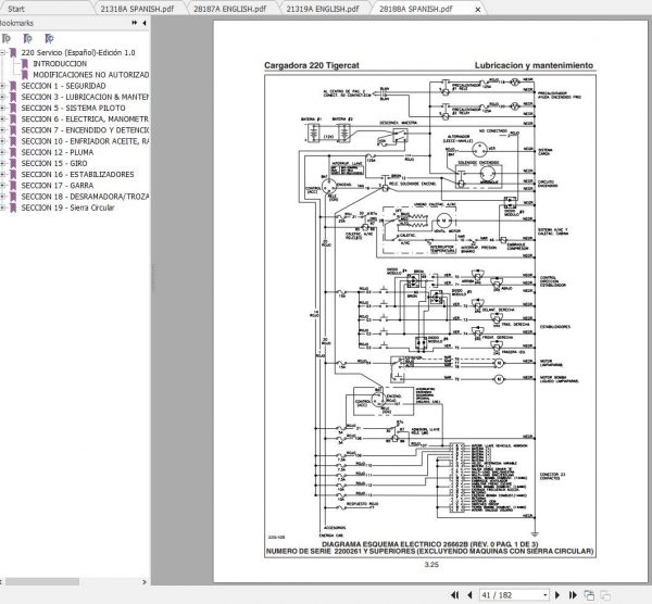 Tigercat Loader 220 2200111 2200500 Operators Service Manual 3