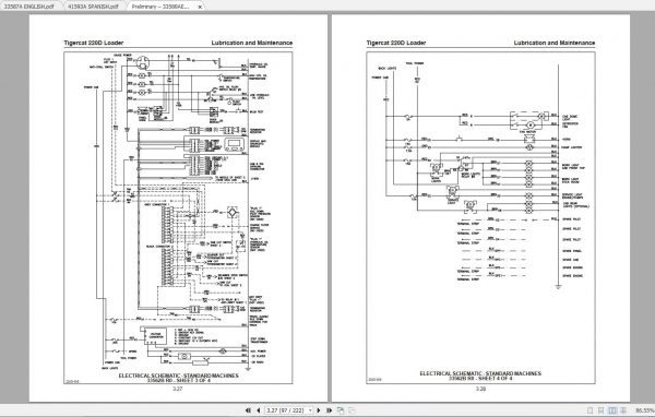 Tigercat Loader 220D 2200601 2201000 Operators Service Manual 3