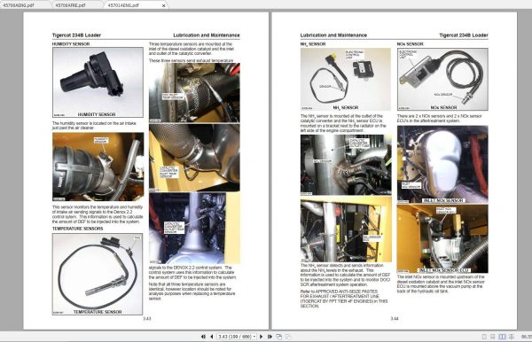 Tigercat Loader 234B 2342101 2344000 Operators Service Manual 3
