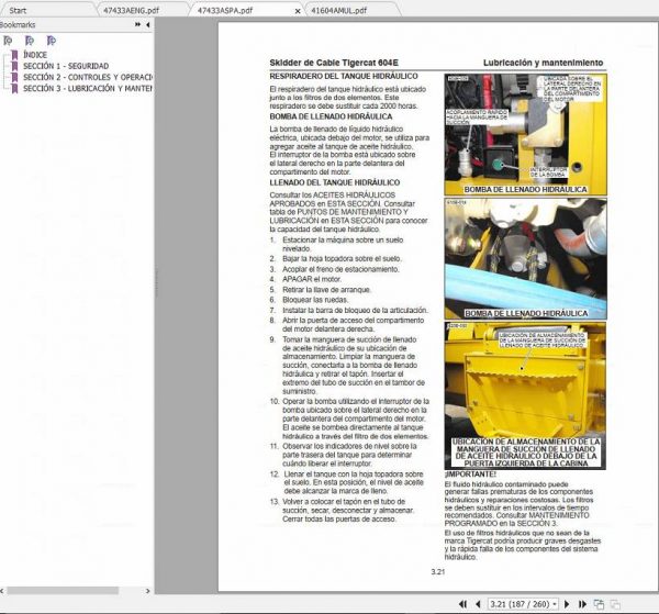 Tigercat Skidder 604E 6041001 6042000 Operators Manual 3