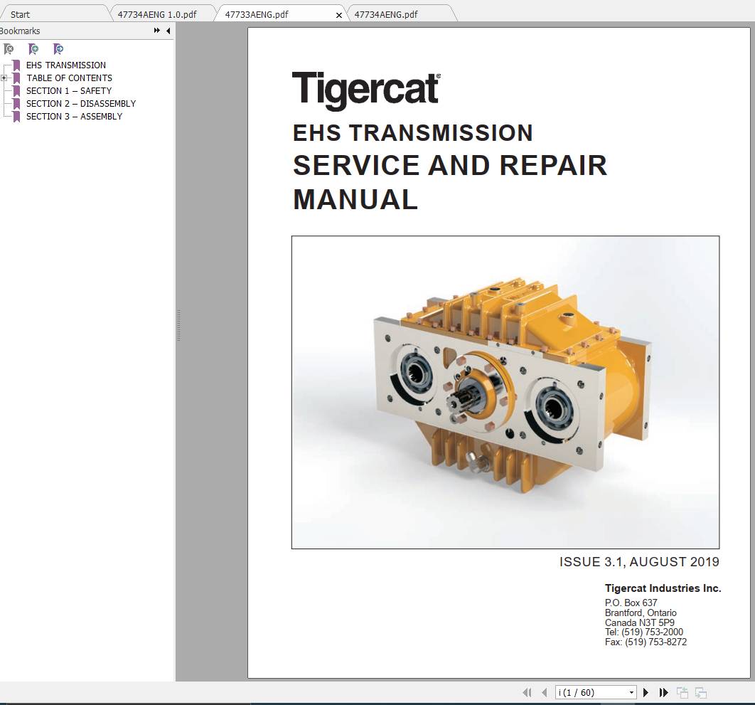 Tigercat Transmission Service and Repair Manual 1