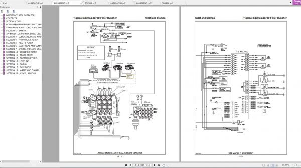 Tigercat X870C LX870C Feller Buncher 87061701 87063500 Operator Service Manual 3