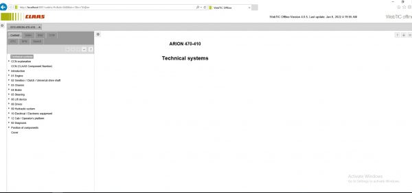 CLAAS WebTIC Offline EN 01.2022 Operator Manual Repair Manual Service Documentation EN DVD 5