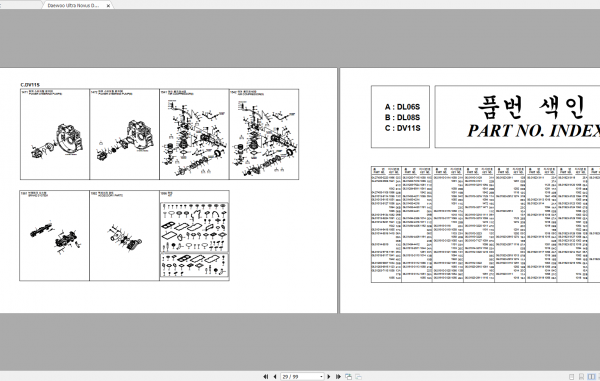 Daewoo Ultra Novus DL06S DL08S DV11S EURO IV Parts Catalog 2