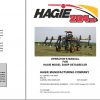 Hagie Hi Tractor 204SP U1011121001 through U1011121300 Operator Manual 493489 2012 1