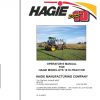 Hagie Hi Tractor DTS 10 U1411021001 thru U1411021200 Operator Manual 493517 2012 1