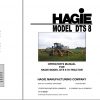Hagie Hi Tractor DTS 8 U1210660001 thru U1210660100 Operator Manual 493349 2005 1