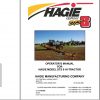 Hagie Hi Tractor DTS 8 U1210880001 thru U1210880100 Operator Manual 493405 2009 1