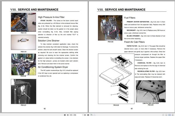 Hagie Hi Tractor DTS 8 U1210880001 thru U1210880100 Operator Manual 493405 2009 2