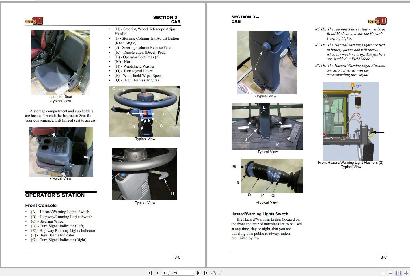 Hagie Hi Tractor STS 10 17001 17500 Technical Manual 493680 2