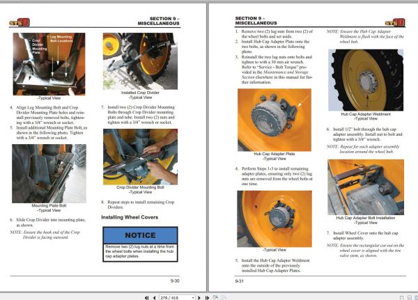 Hagie Hi Tractor STS 10 SNU16101616001 200 Technical Manual 493627 2016 2