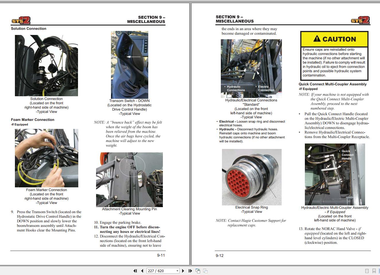 Hagie Hi Tractor STS 12 SNU16111414001 200 Technical Manual 493576 2016 2