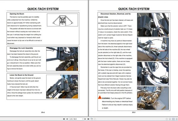 Hagie Hi Tractor STS 12 U1601001001 thru U1601001100 Operator Manual 493473 2009 2