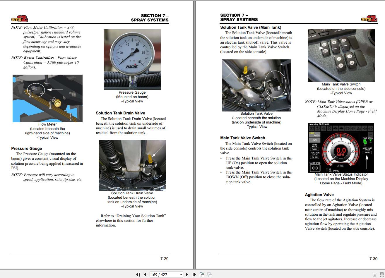 Hagie Hi Tractor STS 12i 17001 17500 Technical Manual 493689 2016 2