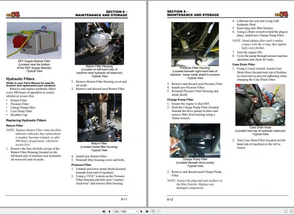 Hagie Hi Tractor STS 14 SNU16121414001 200 Technical Manual 493580 2016 2
