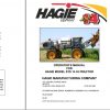 Hagie Hi Tractor STS 14 U1630880001 thru U1630880100 Operator Manual 493421 2007 1