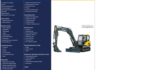 Hyundai CERES Heavy Equipment Operator Manual Updated 01.2022 Offline DVD 5