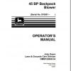 John Deere Backpack Blower 45 BP SN 01001 Operators Manual OMM122066 H4 1