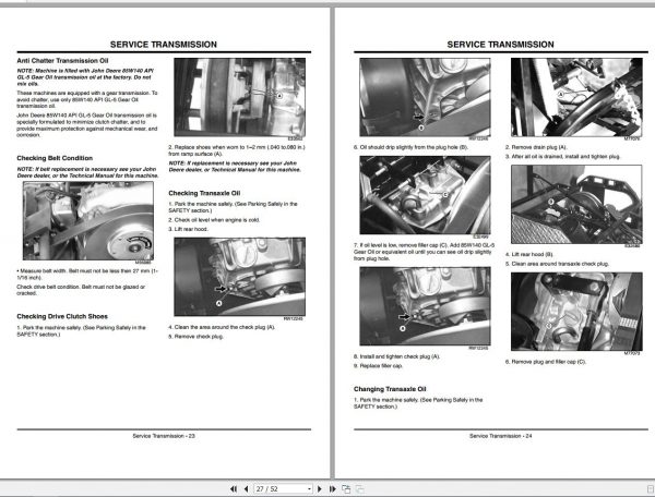 John Deere Bunker Rake 1200A SN 180001 Operators Manual OMTCU29137 K0 2010 2