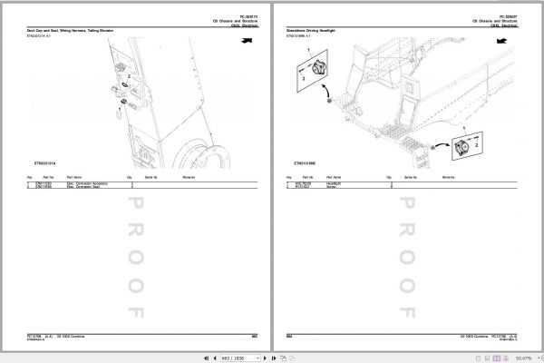John Deere Combine X9 1000 Parts Catalog PC13708 04 2