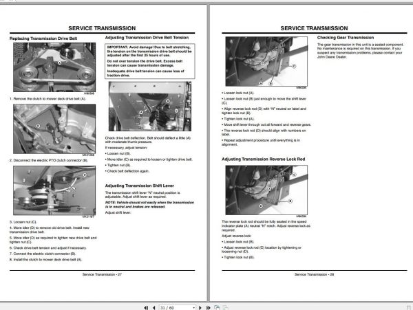 John Deere Commercial Walk Behind Mower G15 SN 015001 Operators Manual OMTCU21436 L8 2009 2