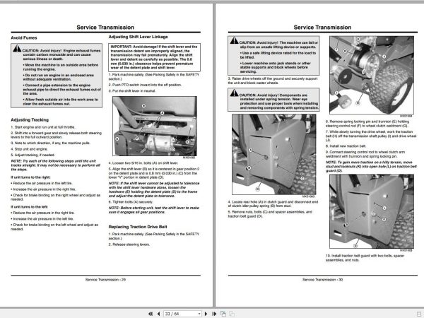 John Deere Commercial Walk Behind Mower WG32A WG36A WG48A SN 040001 Operators Manual OMTCU33418 K2 2012 2