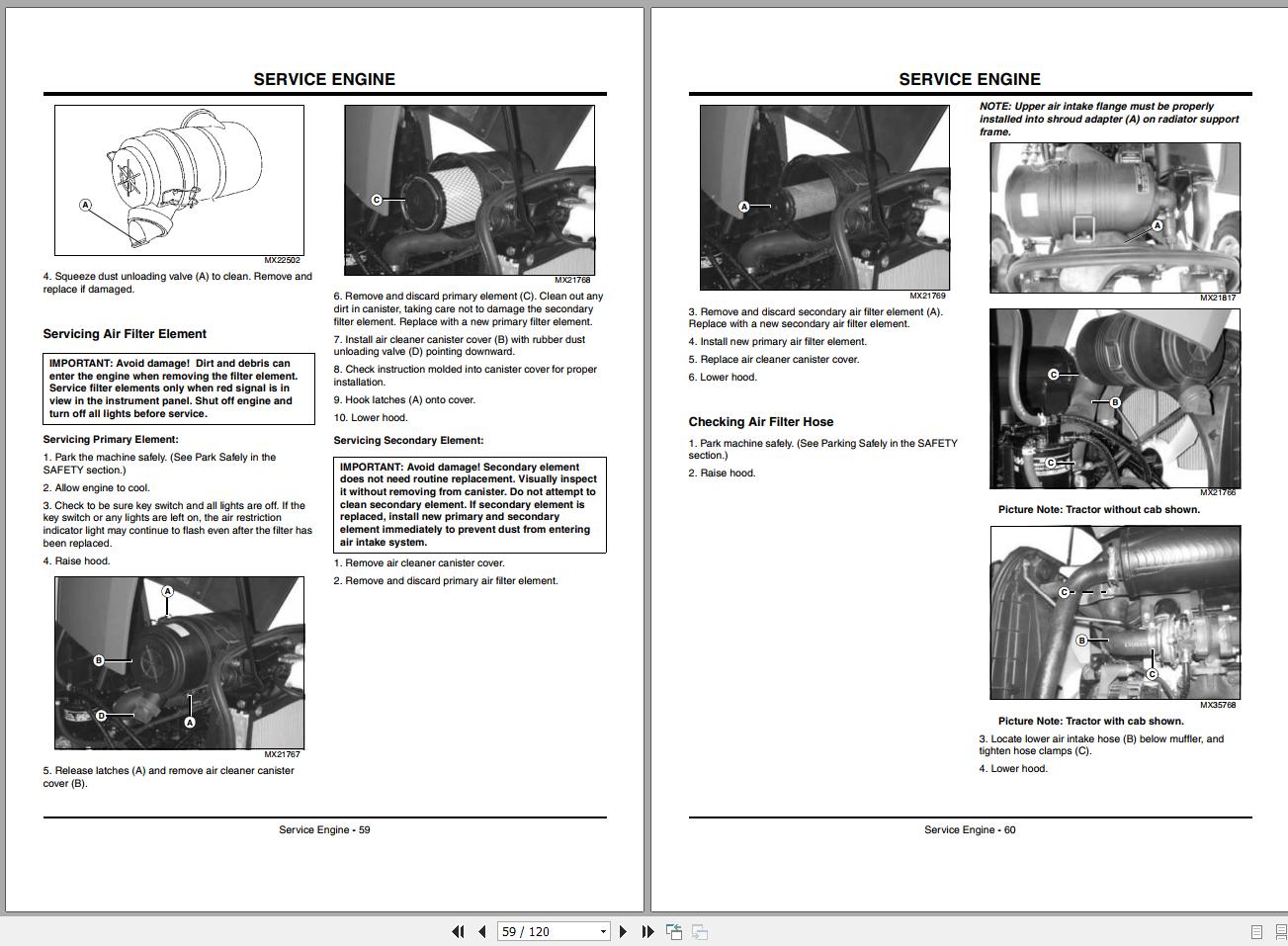 John Deere Compact Utility Tractor 3120 3320 3520 3720 Operator's Manual OMLVU19809 L8 2008
