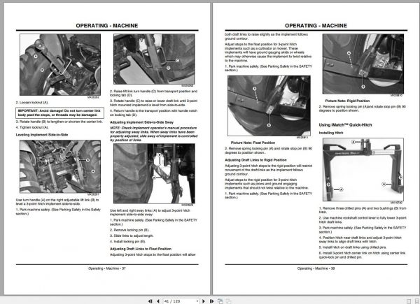 John Deere Compact Utility Tractor 3120 3320 3520 3720 Operators Manual OMLVU23476 H0 2010 2
