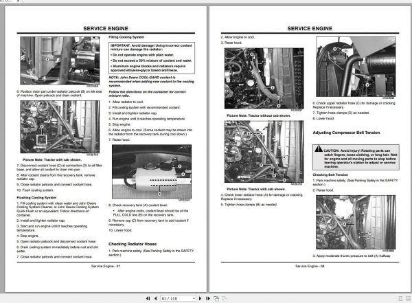 John Deere Compact Utility Tractor 3120 3320 3520 3720 SN 100001 Operators Manual OMLVU17926 J7 2007 2