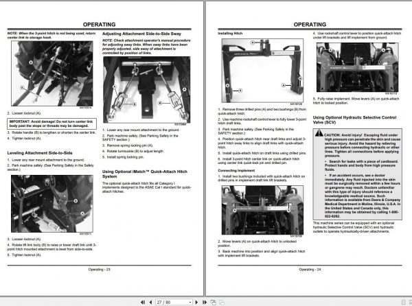 John Deere Compact Utility Tractor 4010 SN 110001 Operators Manual OMLVU13325 D2 2002 2