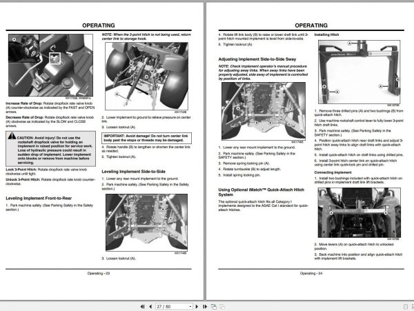 John Deere Compact Utility Tractors 2210 SN 110001 Operators Manual OMLVU14661 G3 2003 2