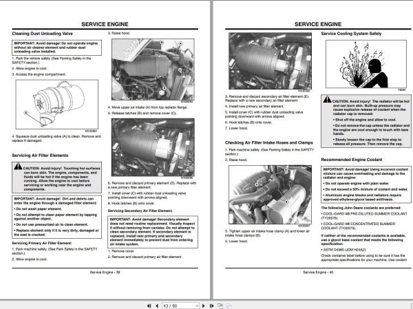 John Deere Compact Utility Tractors 2320 SN 102001 Operators Manual OMLVU17373 B9 2009 2