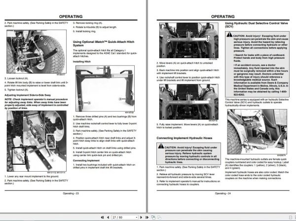 John Deere Compact Utility Tractors 2520 SN 106001 Operators Manual OMLVU18901 B7 2007 2