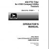 John Deere Compact Utility Tractors 450 PTO Tiller 4100 SN 010001 Operators Manual OMM135955 A8 1