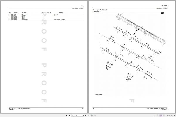 John Deere Cutting Platform 740X Parts Catalog PC14350 05 2