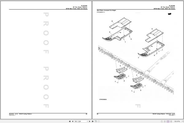 John Deere Cutting Platform RD35F Parts Catalog PC13721 04 2