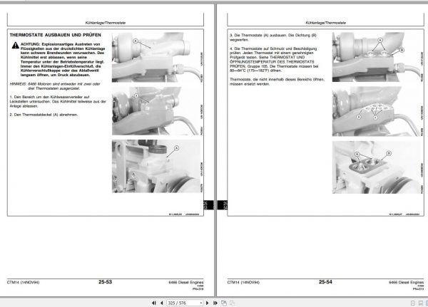 John Deere Diesel Engine 6466 Series 400 Technical Manual CTM14 DE 2
