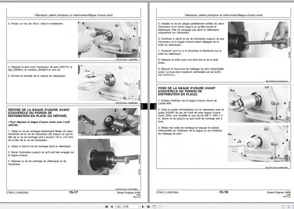 John Deere Diesel Engines 6466 Series 400 Technical Manual CTM13 FR 2