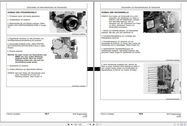 John Deere Engine Natural Gas 6076 Technical Manual CTM123 DE 2