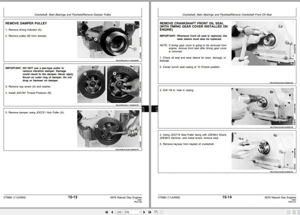 John Deere Engine Natural Gas 6076 Technical Manual CTM82 2