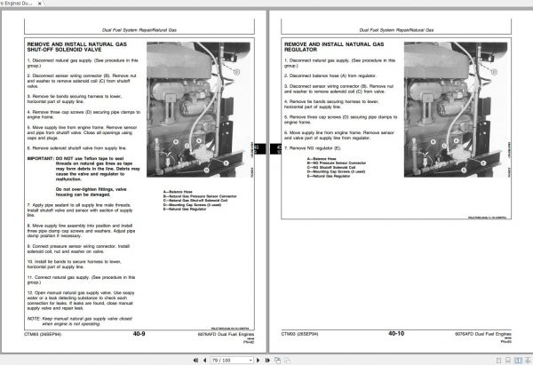 John Deere Engines Dual Fuel 6076AFD Series 400 Technical Manual CTM93 2