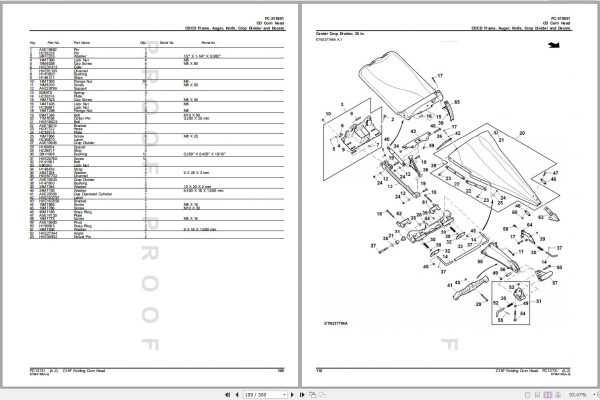 John Deere Folding Corn Head C12R Parts Catalog PC13726 04 2