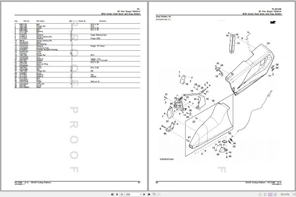 John Deere Folding Corn Head RD30F Parts Catalog PC13983 04 2