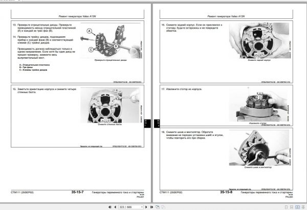 John Deere General Electric Motor Technical Manual CTM111 RU 2