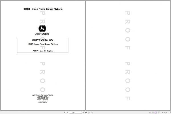 John Deere Harvester S760 S770 S780 S790 Parts Catalog 1