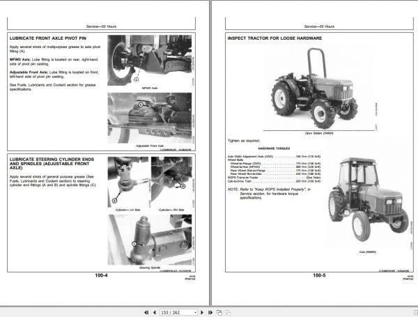 John Deere Narrow Tractors 5400N 5500N Operators Manual OMLV61084 F6 2